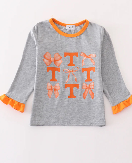 Girls LS Gray TN Shirt